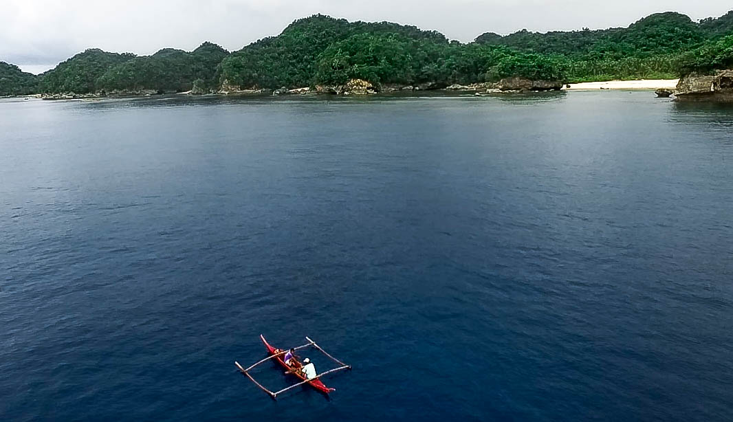 drone picture of talisoy beach in virac catanduanes philippines